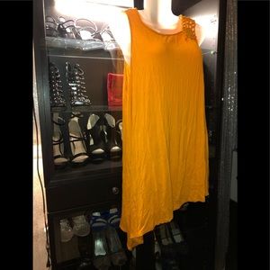 *SOLD* Yellow Blouse/Dress Tank Top Style 1X